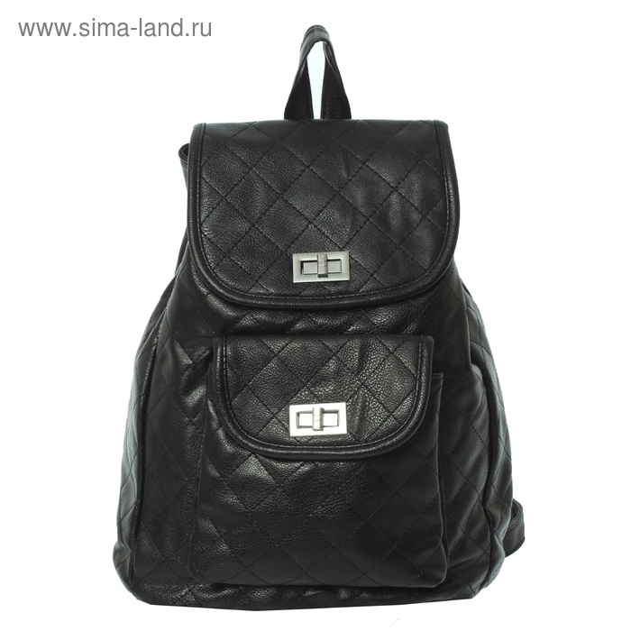 Рюкзак молодёжный "Кассандра", 1 отдел, наружный карман, цвет чёрный - Фото 1