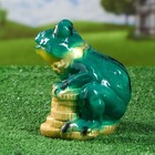 Садовая фигура "Жаба на монетах", зелёная, 20 см - Фото 3