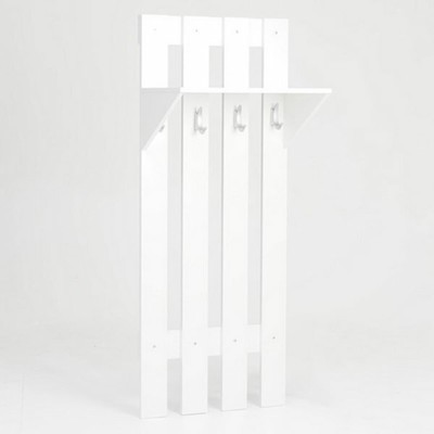 Вешалка «Клик Мебель», 4 крючка, 580×332×1400 мм, цвет белый