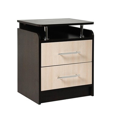 Тумба прикроватная «Клик Мебель. Милан», 600×500×410 мм, цвет венге/дуб молочный