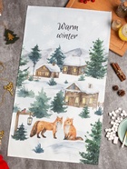 Полотенце Этель Forest animals 40×73 см, 100% хлопок, саржа 190 г/м² - Фото 3