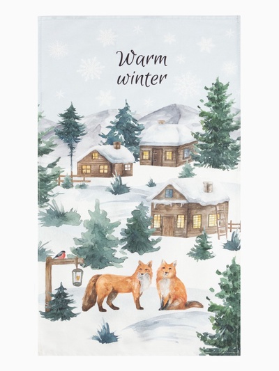 Полотенце кухонное новогоднее «Этель» Forest animals, 40×73 см, 100% хлопок, саржа 190 г/м²