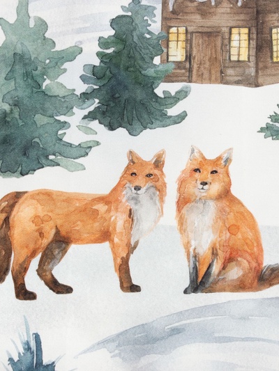 Полотенце кухонное новогоднее «Этель» Forest animals, 40×73 см, 100% хлопок, саржа 190 г/м²