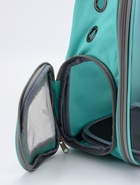 Рюкзак для переноски животных прозрачный, 31×28×42 см, бирюзовый - Фото 8