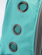 Рюкзак для переноски животных прозрачный, 31×28×42 см, бирюзовый - Фото 9