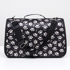 Сумка - переноска для животных «Лапки Happy», размер S, 37.5×17×22 см, чёрная - Фото 6