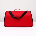 Сумка - переноска «Весёлый пес», размер L, 53×21×29 см, каркасная, красная - Фото 8