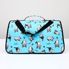 Сумка-переноска каркасная «Играющие котики», размер L, 53×21×29 см, голубая - Фото 6