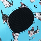 Сумка-переноска каркасная «Играющие котики», размер L, 53×21×29 см, голубая - Фото 8