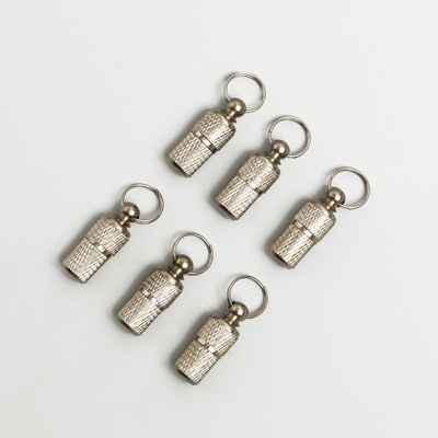 Адресник - капсула под записку, 1×2.4 см, увеличенный, рельефный, металл