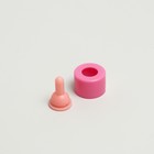 Бутылочка для вскармливания грызунов 30 мл с силиконовой соской (короткий носик), розовая - фото 9506789