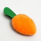 Мягкая игрушка для собак «Морковка», 18 см, с пищалкой, оранжевая - Фото 3