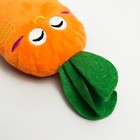 Мягкая игрушка для собак «Морковка», 18 см, с пищалкой, оранжевая - Фото 4