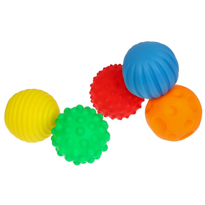 Подарочный набор развивающих, тактильных мячиков Крошка Я «Волшебная звезда» 5 шт., цвет синий - фото 1898523908