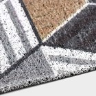Коврик придверный грязезащитный Доляна «Мозаика», 80×120 см, цвет серо-коричневый - Фото 5