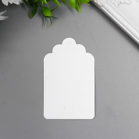 Бирка картон "Нежность с сердечком" ,белая 8х5 см (комплект 30 шт)