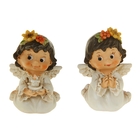Сувенир полистоун "Ангелочек с цветочным венком" МИКС 6х4,5х7,5 см - Фото 2