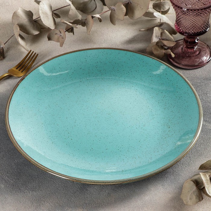 Тарелка Turquoise, d=30 см, цвет бирюзовый - фото 114793579 Тарелка Turquoise, d=30 см, цвет бирюзовый - фото 114793579