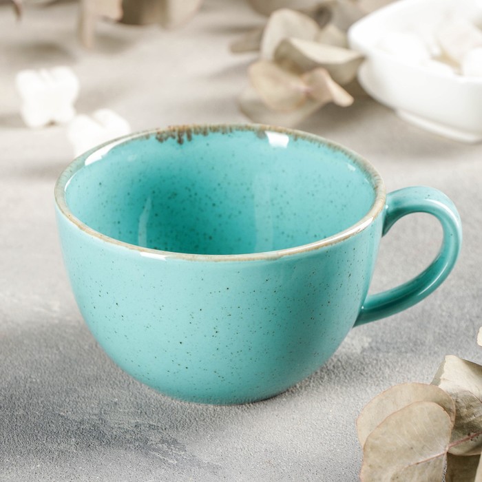 Чашка чайная Turquoise, 340 мл, цвет бирюзовый - фото 1883769993