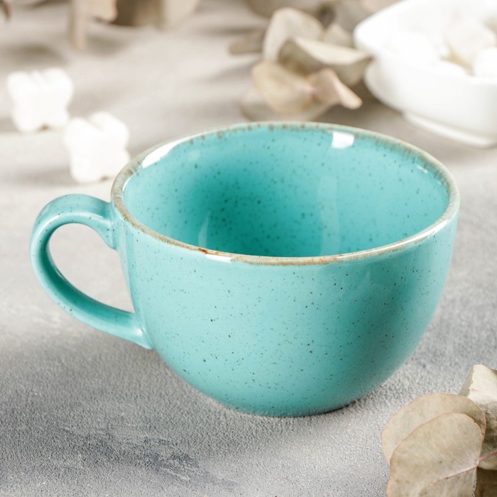 Чашка чайная Turquoise, 340 мл, цвет бирюзовый - фото 1883769994