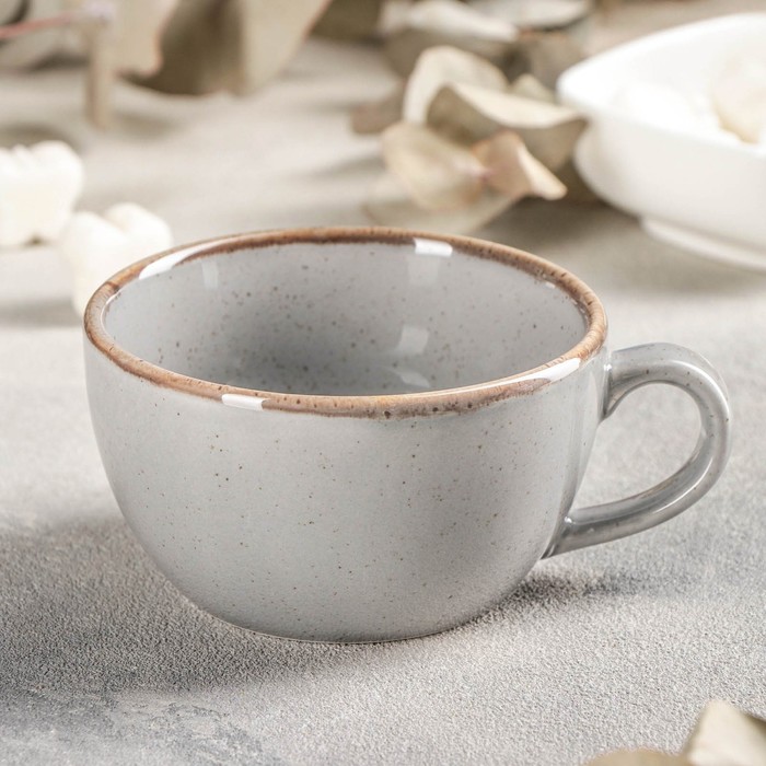 Чашка чайная Dark Grey, 250 мл, фарфор, цвет тёмно-серый - фото 1891152510