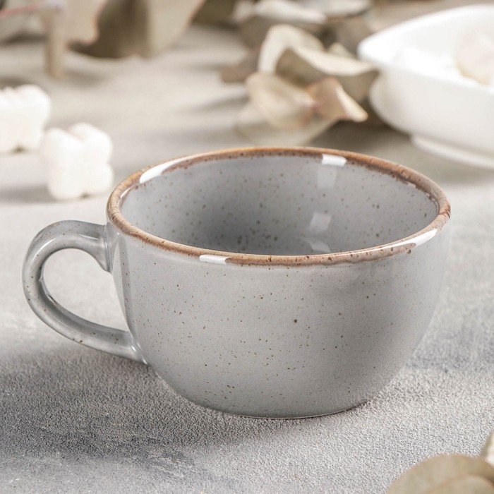 Чашка чайная Dark Grey, 250 мл, фарфор, цвет тёмно-серый - фото 1891152511