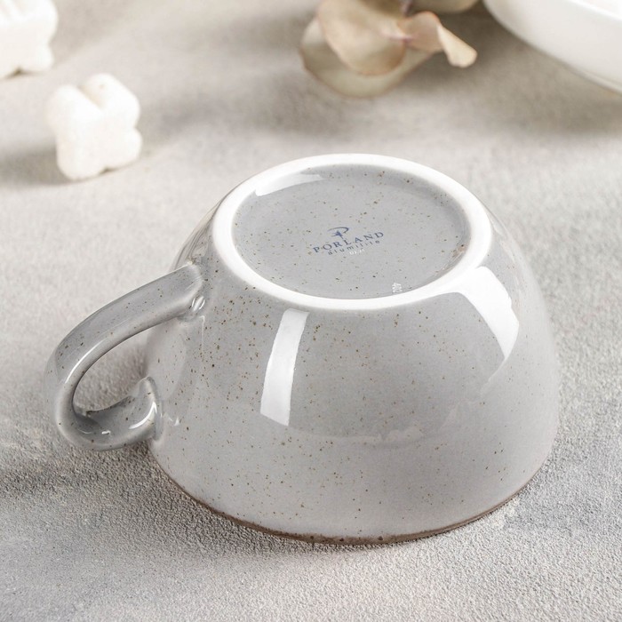 Чашка чайная Dark Grey, 250 мл, фарфор, цвет тёмно-серый - фото 1891152512