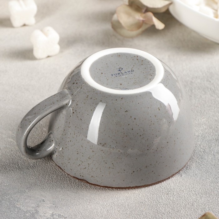 Чашка чайная Dark Grey, 340 мл, цвет тёмно-серый - фото 1902941592