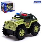 Джип-перевёртыш «Полиция», работает от батареек, МИКС - Фото 1