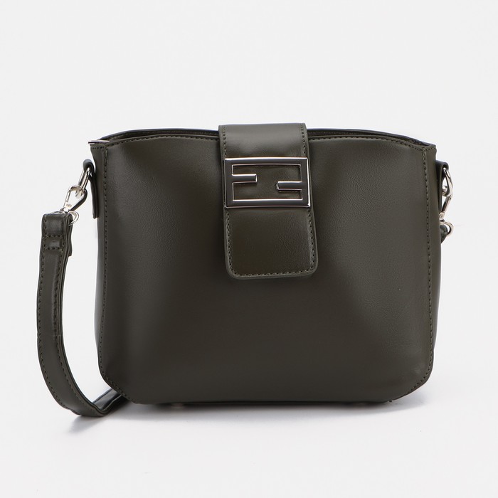 Сумка кросс-боди, отдел на молнии, наружный карман, цвет зелёный - Фото 1