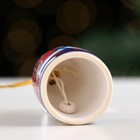 Набор ёлочных игрушек «Дед Мороз и валенок», 6 см, керамика - Фото 4