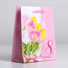 Пакет подарочный ламинированный вертикальный, упаковка, «С праздником весны», S 12 х 15 х 5,5 см - Фото 3