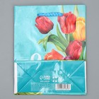 Пакет подарочный ламинированный вертикальный, упаковка, «Тюльпаны», S 12 х 15 х 5,5 см - Фото 6