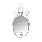 Зеркало складное-подвесное, овальное, двустороннее, с двукратным увеличением, цвет серебристый - Фото 2