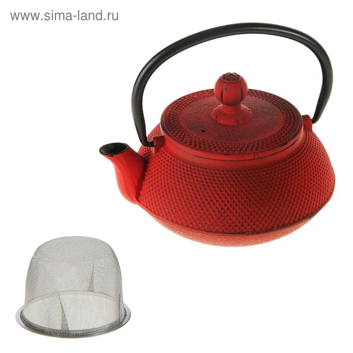 Чайник с ситом 500 мл "Восточная ночь", цвет красный - Фото 1