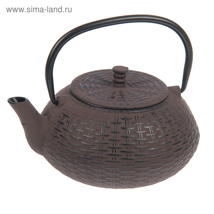 Чайник с ситом 800 мл "Плетение", цвет коричневый - Фото 1