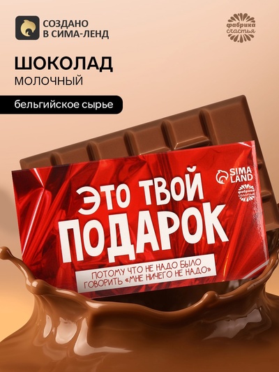 Шоколад молочный «Это твой подарок», 27 г