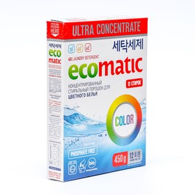 Стиральный порошок концентрированный ЕCOMATIC Color, 450 г 7391183