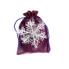 Мешок для подарков «Снежинка», размер: 10 × 14 см, цвета МИКС - фото 9439204