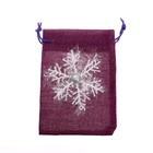 Мешок для подарков «Снежинка», размер: 10 × 14 см, цвета МИКС - фото 6489829