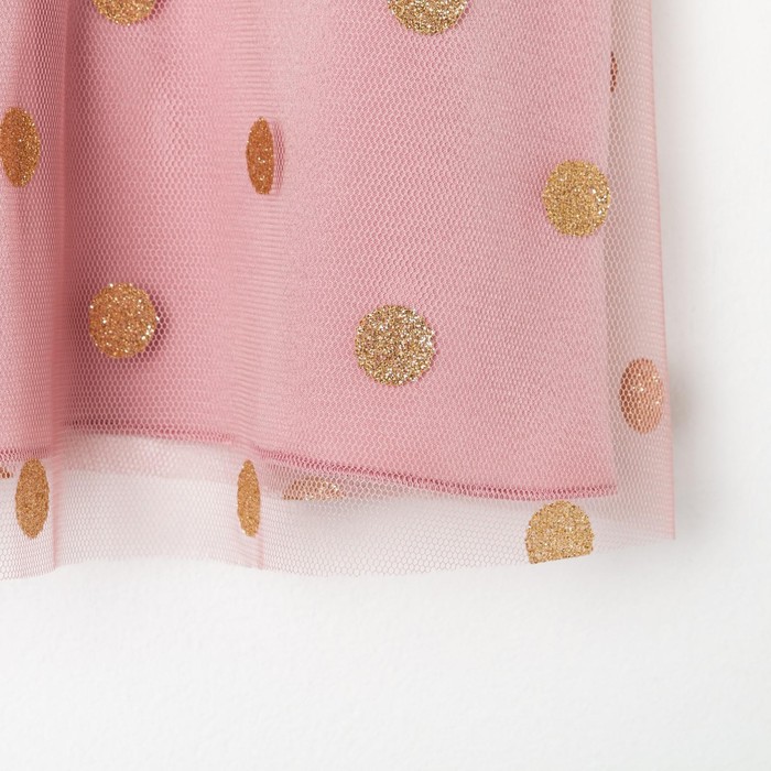 Платье детское нарядное KAFTAN горошек, рост 110-116, розовый - фото 1926294780