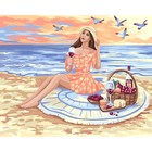 Картина по номерам на холсте с подрамником «Пикник на пляже» 40х50 см - Фото 1