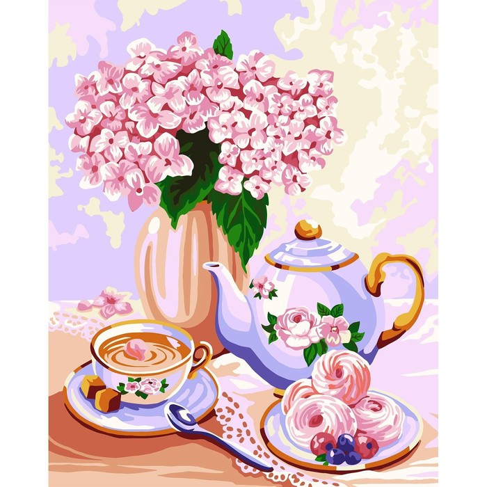 Картина по номерам на холсте с подрамником «Утреннее чаепитие» 40 × 50 см - фото 1885247579