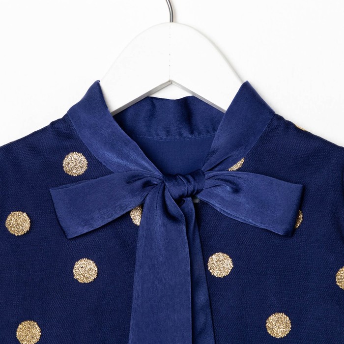 Платье детское нарядное KAFTAN горошек, рост 86-92, синий - фото 1886709309