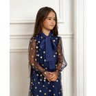 Платье детское нарядное KAFTAN горошек, рост 86-92, синий - Фото 2