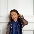 Платье детское нарядное KAFTAN горошек, рост 98-104, синий - Фото 10