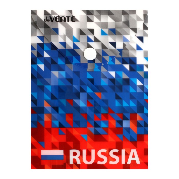 Папка-конверт на кнопке А6 deVENTE Russia 114*158мм 150 мкм пластиковая МИКС - Фото 1