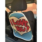 Защитная накидка на спинку сиденья автомобиля «Сердце в стиле поп-арт» - фото 295351353