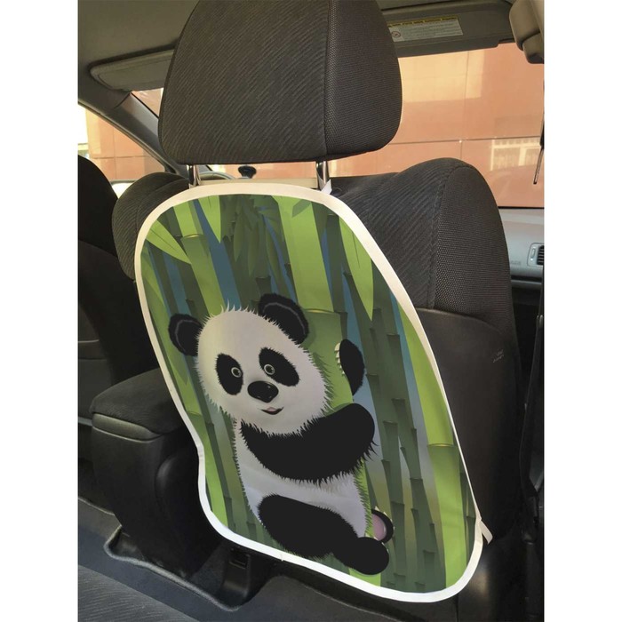 Защитная накидка на спинку сиденья автомобиля «Счастливая панда» - Фото 1