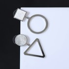 Серьги с перламутром «Волшебство» геометрия, цвет белый в серебре - фото 9263629
